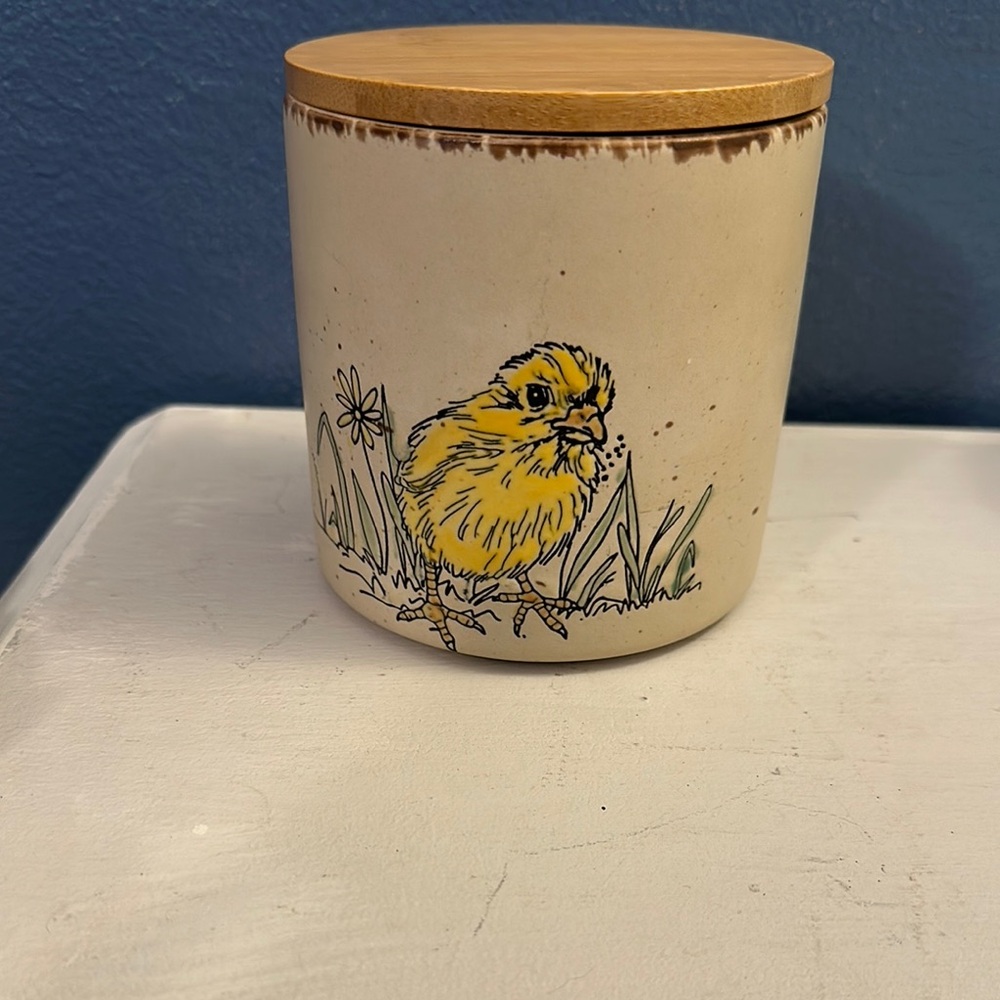 Charming Ceramic Jar with Bird Design
